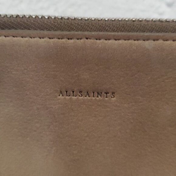 All Saints Ray Crossbody Nubuck Cow Leather Bag in Tan - Picture 6 of 16